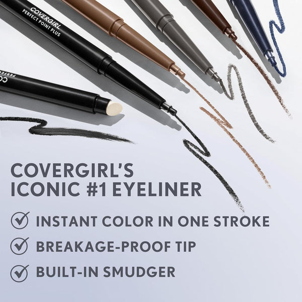 COVERGIRL Perfect Point PLUS Eyeliner Pencil, Espresso .008 oz. (0.23 mg) (Packaging may vary) 210 - Espresso 0.01 Ounce (Pack of 1)