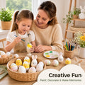 SallyFashion Wooden Fake Eggs, 9 PCS White Easter Eggs 9 White