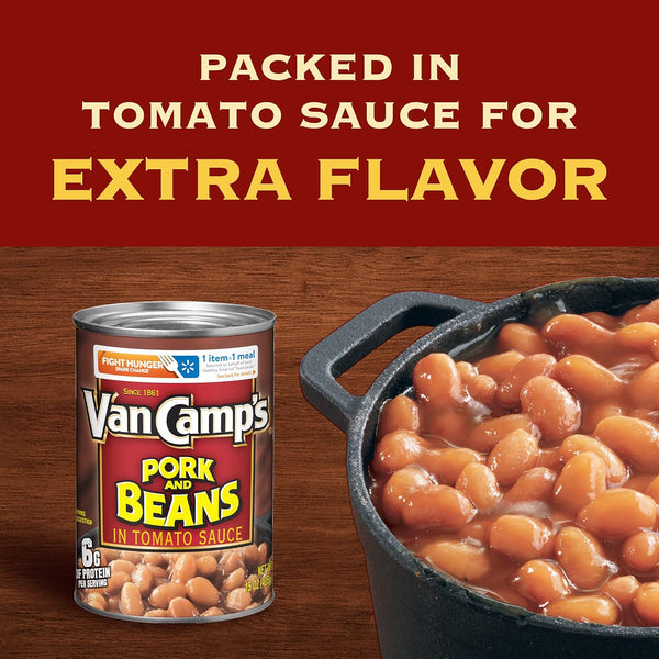 Van Camp'S Pork and Beans, Canned Beans, 15 Oz