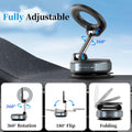 Plusacc Vacuum Magnetic Phone Holder for Car - Suction Cup Phone Mount 360ÃÂ° Rotatable Foldable Portable Strong Magnet Stand for Iphone 16/15/14/13