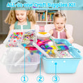 LINAYE 2500+PCS Arts and Crafts Supplies for Kids, DIY Craft Supplies Kit Box for Ages 6-8, Arts and Crafts Kit for Kids, Crafting Supply Set for