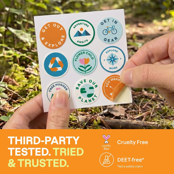 Cliganic Mosquito Repellent Stickers (90 Pack) - Camping Patches for Kids & Adults, Natural DEET-Free, Essential Oil Infused 90 Count (Pack of 1)