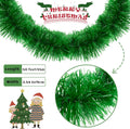 50 Feet Christmas Tinsel Garlands,Green Garland Christmas Decorations,Artificial Pine Garland Decorations for Holiday Wedding Party