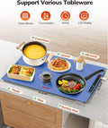 Laudlife Electric Warming Mat for Food, Roll-Up Silicone Heating Pad with 7 Adjustable Tempmaster Levels, Foldable Warming Tray for