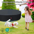 QH.HOME[2025 Upgraded Windproof] 63-64 Inch Kiddie Pool Cover Round, Collapsible Dog Pool Cover with Super Windproof Ratchet Design, Odorless