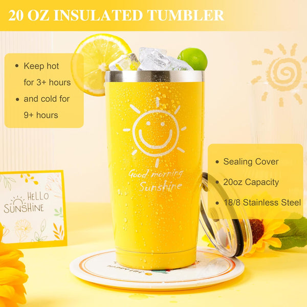 Birthday Gifts for Women, Set of 13 Unique Gift Baskets Birthday Present for Best Friends Bff Sister Sending Sunshine Include Tumbler, Get Well
