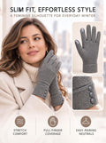 Patelai 3 Pairs Women's Winter Gloves Touchscreen Texting Color Set 1
