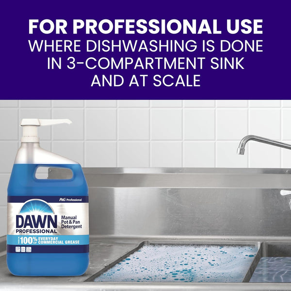 Dawn PRO Manual Pot and Pan Detergent, Dish Soap Liquid for Dishwashing by Hand, Bulk Concentrate for Commercial Use, 5 gal 640 Fl Oz (Pack of 1)