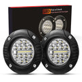 BUNKER INDUST Flush Mount LED Light Pods 5 Inch LED Work Light Bar Pair 48W Driving Bumper Lights Flood Spot Combo Off Road Fog Lights Waterproof