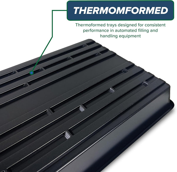 10 Plant Growing Trays (No Drain Holes) - 20" x 10" - Perfect Garden Seed Starter Grow Trays: for Seedlings, Indoor Gardening, Growing