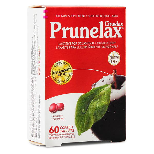 Prunelax Ciruelax Regular Strength Laxative Mini Tablets - Overnight Relief for Occasional Constipation, Senna Extract, Vegan & Gluten-Free,