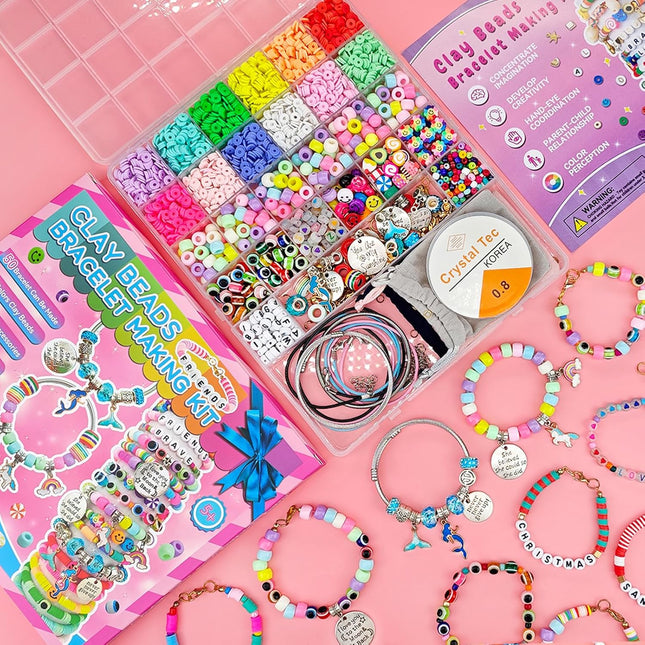 Leitait Girls Toys Bracelet Making Kit -3400Pcs Charm Jewelry Making Kit Supplie
