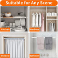 6Pcs Spring Tension Curtain Rods No Drilling, Adjustable 15.7-28 Inches | 5/8" Diameter, Spring Loaded, Expandable for Window, Bathroom, Cupboard,
