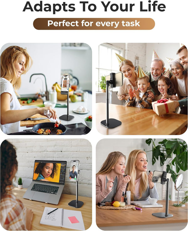 COOPER ChatStand, Adjustable Cell Phone Stand for Desk, Phone Stand for Recording, iPhone Holder for Filming, Small iPhone Tripod, Soporte para