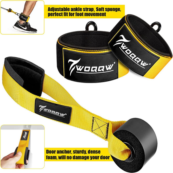 WOQQW Heavy Resistance Bands for Working Out, 350lbs/450lbs Exercise Bands with Handles, Workout Bands Set for Men, Fitness Weight Bands for