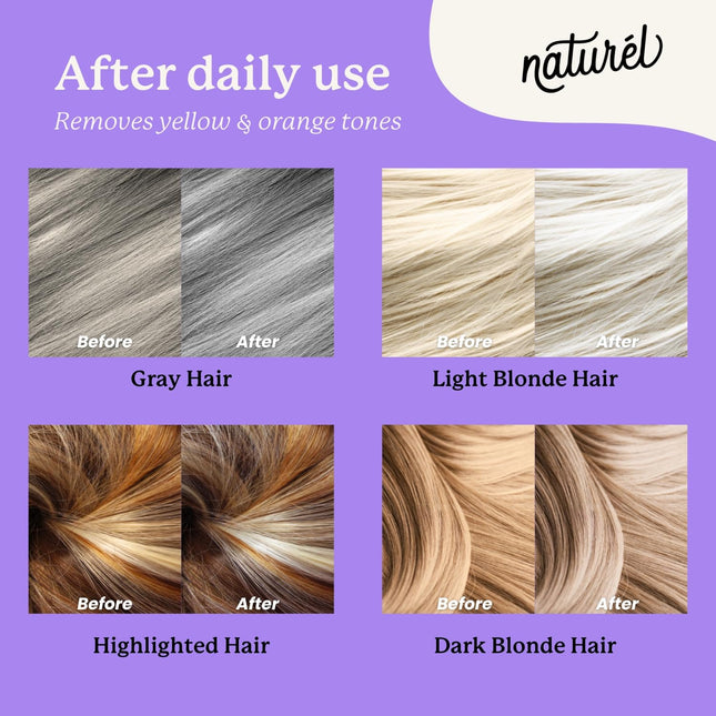 Naturel Purple Toning Conditioner Bar, Blonde or Grey Hair Toning Conditioner Ba