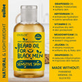 Beard Oil for Black Men with Sensitive Skin - Non Comedogenic Beard Oil - Safe for Acne Prone Skin - Unscented, Soothing, Natural, Lightweight and