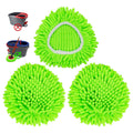 Mop Heads Replacements,Mop Replace Heads Compatible with Ocedar Rinseclean 2-Tank Spin Mop,Reusable Mop Head for Wet/Dry,3 Pack