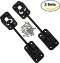 Camp'N 6" RV Door Holder and Latch - Camper & Trailer Door Catch - T Style OEM - Black 2 Pack with Hardware 6 Inch Black