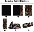 Supfitness Extra Large Picnic Blankets Waterproof Foldable (60"x 80") Mushroom Beach Blanket Waterproof Sandproof,3-Layer Thicking Mat Outdoor