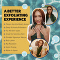 GOSHI Exfoliating Shower Towel - Rip-Resistant Exfoliating Washcloth for All Skin Types - Moss Green - Made in Japan