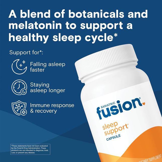 Bariatric Fusion Sleep Support | Vegan Sleep Supplement with Melatonin and Ashwa