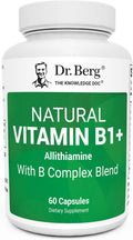 Dr. Berg Natural Vitamin B1 B6 B12 Complex - Allithiamine Vitamin B1 Supplement with 8 Essential Vitamin B Complex for Men & Women Including