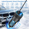 【MFi Certified】iPhone Fast Car Charger, Caiinei 4.8A Dual USB Power Cigarette Lighter iPhone Car Charger Fast Charging Built-in 6FT Lightning