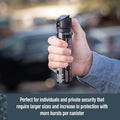 SABRE Magnum 120 Pepper Spray, 40 Bursts, 12-Foot (4-Meter) Range, Extra Large 92.4 Gram Canister, UV Marking Dye, Flip Top Safety, Black