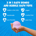 Poke Monster Bath Bomb for Kids with Surprise Toys inside (Gift Set) - Large Bubble Bath Bombs for Boys & Girls - Skin-Safe, Made in USA, Fruity