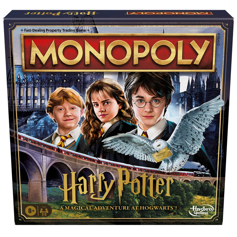 Hasbro Gaming Monopoly Harry Potter Edition Board Game | A Magical Adventure at Hogwarts | Ages 8 and Up | 2 to 6 Players | Family Games | Gifts