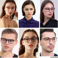 ANDWOOD Blue Light Blocking Glasses Women Men Computer Small Face Clear Bluelight Blocker Eyeglasses Frame Square Black | Anti-blue Light Lenses