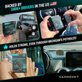 CARMOUNT F2 Adjustable Car Mount | 2.0 Magnetic Phone Mount, Dashboard Phone Holder for Car, 6X N52 Magnets, 360° Rotation & Tilt, Universal Dash