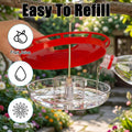 FEED GARDEN Hummingbird Feeders for Outdoors, 2 Pack 16oz Leak-Proof Dish-Style Nectar Feeder Built-in Ant Moat, 5 Feeding Ports, Wide Mouth Easy