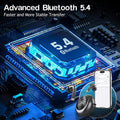 Wireless Earbuds Bluetooth Headphones, Bluetooth 5.4 Stereo Sound with LED Display, Active Noise Cancellation, IP7 Water Resistant In-Ear