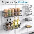 Shower Caddy 5 Pack,Adhesive Shower Organizer for Bathroom Storage&Home Decor&Kitchen,No Drilling,Large Capacity,Rustproof Stainless Steel