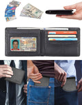 Wallet for Men, Premium Classic Mens Wallet Minimalist Slim Bifold Wallet, RFID Blocking Wallet with 10 Credit Card, 2 ID Window and 2 Cash Slots,
