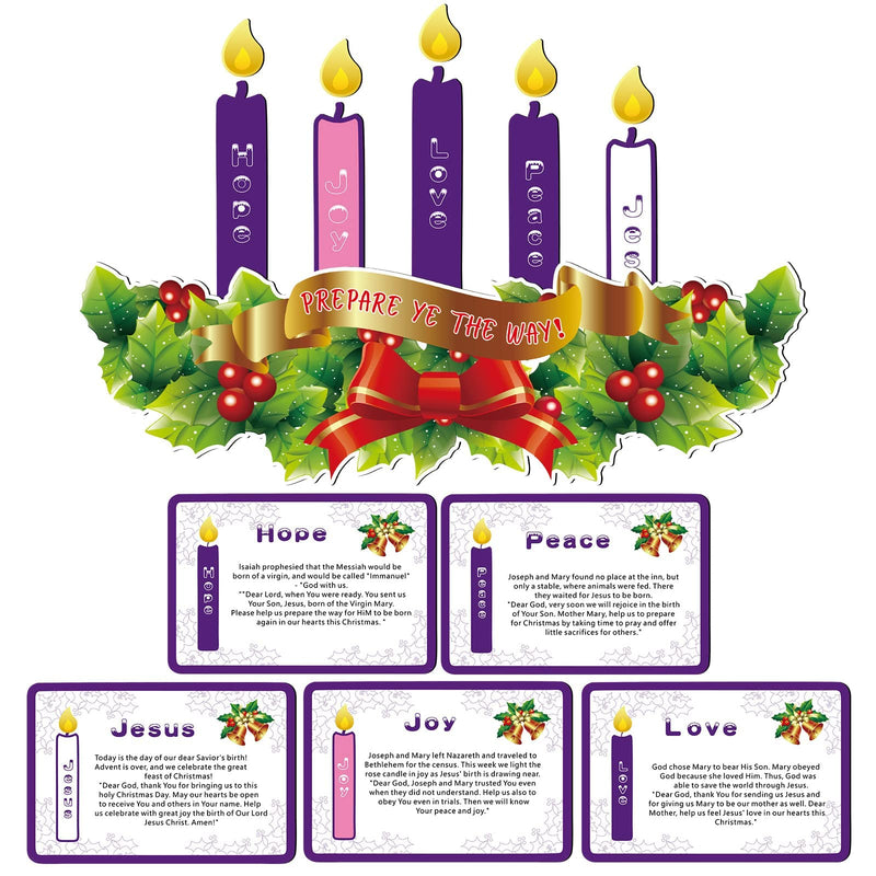 Autom Magnetic Advent Wreath and Candles for Christmas Decoration for Refrigerator