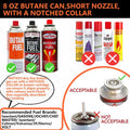 Culinary Professional Kitchen Butane Torch, Upgrade Creme Brulee Blow Torch for Cooking, Adjustable Flame with Reverse Use（Butane Gas Not Included）
