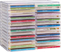 Stori Stackable Clear Plastic CD Organizer with Rubber Feet | Rectangular Jewel Cases Holder Perfect for Theatre Room | Holds up to 30 CD Cases |