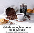 Hamilton Beach Fresh Grind Electric Coffee Grinder for Beans, Spices and More, Stainless Steel Blades, Removable Chamber, Makes up to 12 Cups, Black