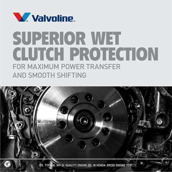 Valvoline 4-Stroke Motorcycle Full Synthetic SAE 20W-50 Motor Oil 1 QT, Case of 6
