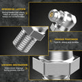 60Pcs Galvanized Steel Grease Fittings Kit, SAE 1/4" & 1/8" Grease Zerks Assortment with Straight 45° 90° Angled Zerk Fittings for Automotive &