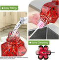 BOLITE Hummingbird Feeders for Outdoors Hanging, Hand Blown, Red, 22oz | Glass Hummingbird Feeder with Ant Moat, 5 Bee-Proof Ports, Leak-Proof,