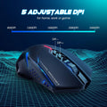 T-DAGGER Wireless Gaming Mouse- USB Cordless PC Accessories Computer Mice with LED Backlit, Ergonomic Gamer Laptop Mouse with 7 Silent Buttons, 5