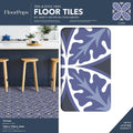 FloorPops Capri Peel and Stick Floor Tiles, Multicolor Geometric Removable Vinyl Flooring, Self Adhesive Floor Tiles for Kitchen Bathroom Entryway