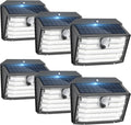 [6 Packs] Solar Motion Lights Outdoor, Ultra Bright Solar Fence Lights with Motion Sensor, IP65 Waterproof Security Lights 3 Modes, 270Â° Lighting