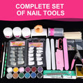 Nail Kit Set Professional Acrylic with Everything, 12 Glitter Acrylic Powder Kit Nails Art Tips Decoration, DIY Gifts for Women Nail Art Tool and