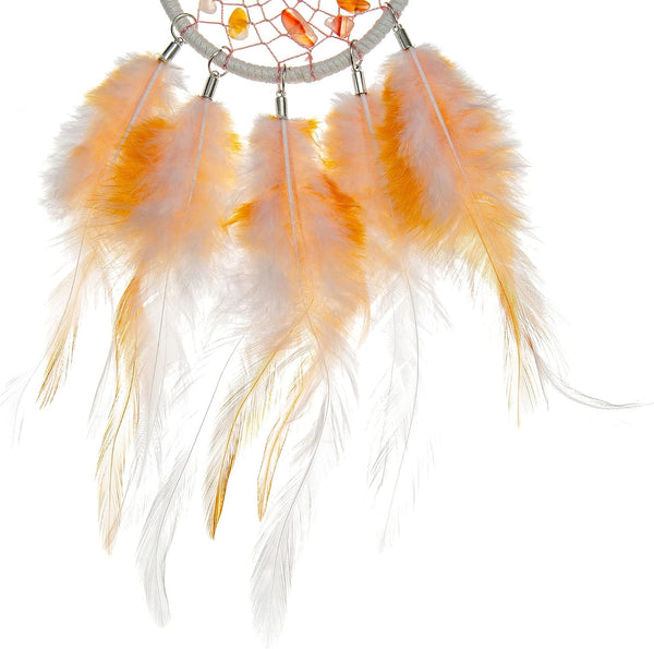 Mini Dream Catchers - Rooster Feather with Red Agate, Handmade Small Dreamcatcher for Bedroom, Dream Catcher for Girls, Dream Catchers for Boys,