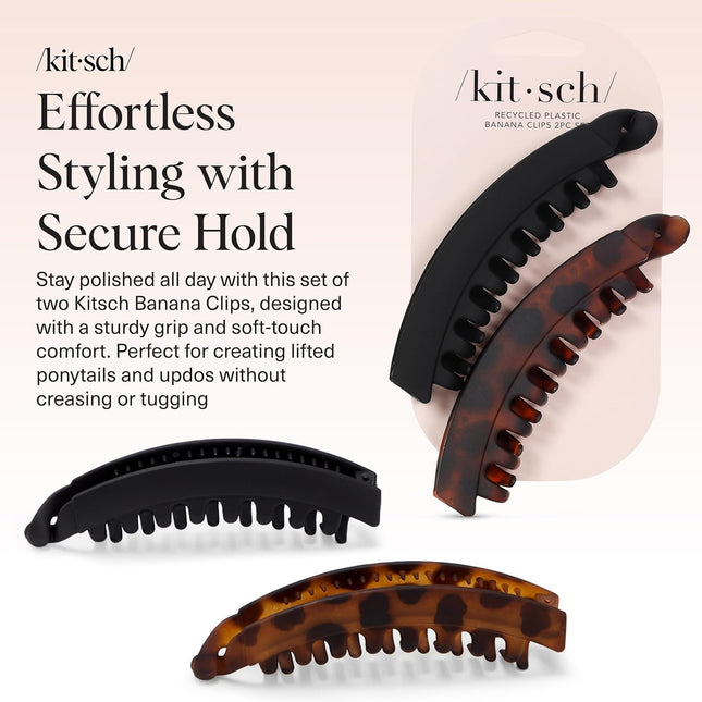Kitsch Banana Hair Clips for Women, Cute & Stylish Banana Clip for All Hair Type